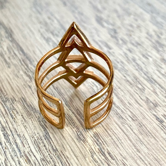 Stella & Dot Pave Spear Ring - Rose Gold - Picture 4 of 5